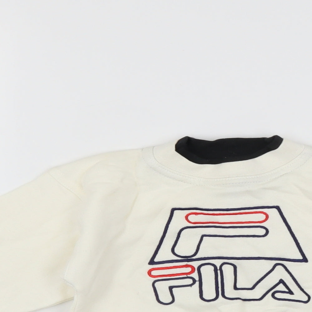 FILA Boys White   Pullover Jumper Size 18-24 Months