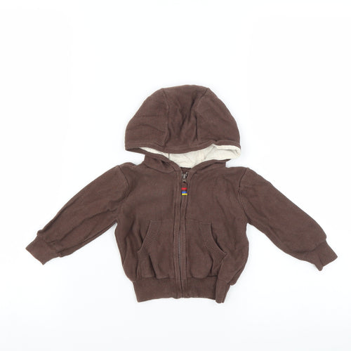 Mothercare Baby Brown   Full Zip Jumper Size 6-9 Months