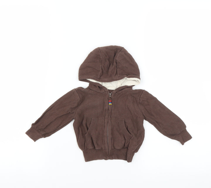 Mothercare Baby Brown Full Zip Jumper Size 6-9 Months