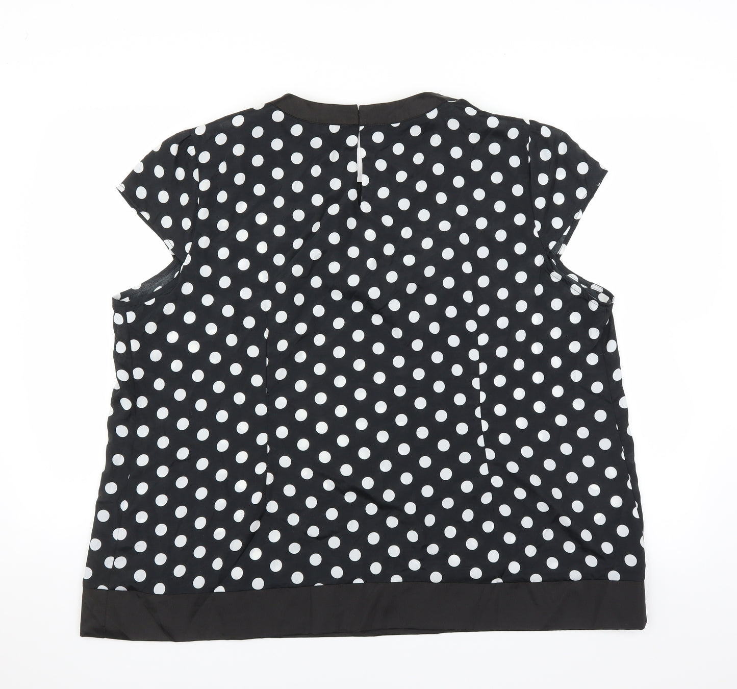 Marina Kaneva Womens Black Polka Dot  Basic Blouse Size 24