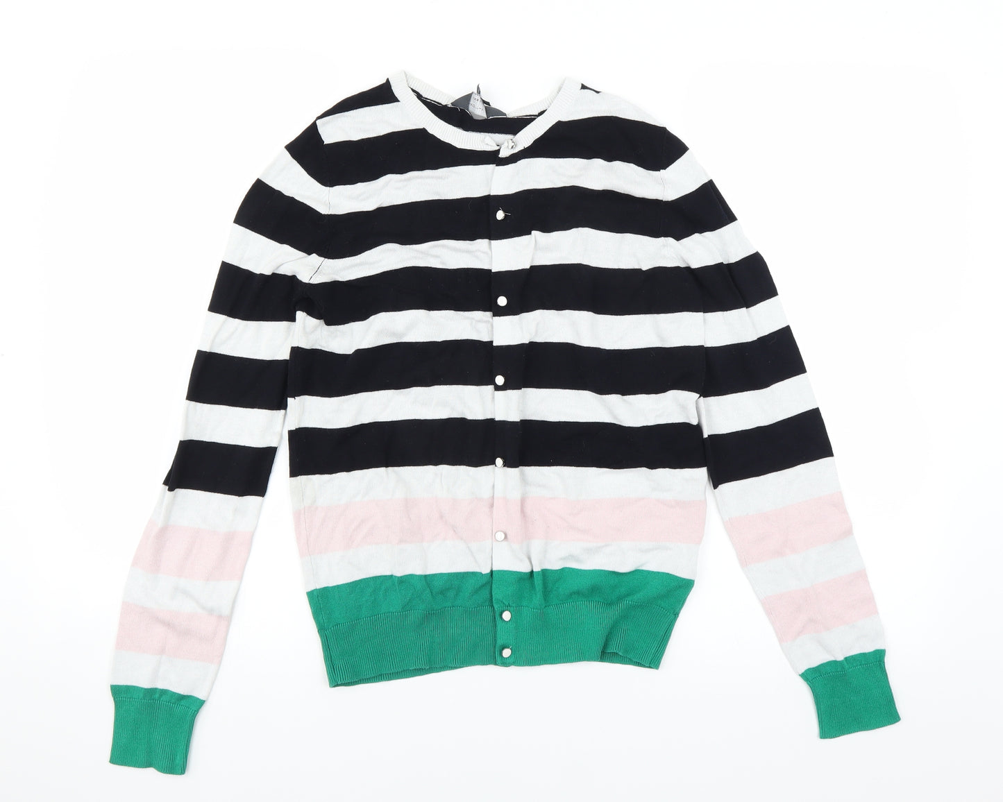 Dorothy Perkins Womens Black Striped  Cardigan Jumper Size 12