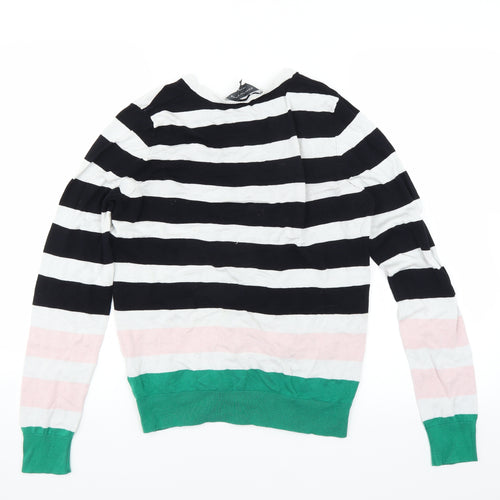 Dorothy Perkins Womens Black Striped  Cardigan Jumper Size 12