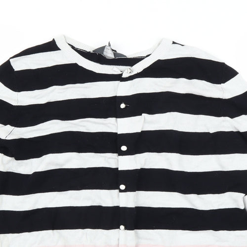 Dorothy Perkins Womens Black Striped  Cardigan Jumper Size 12