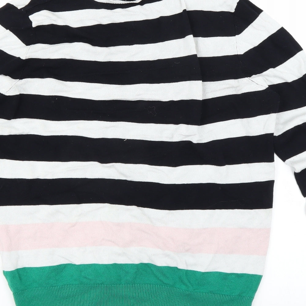 Dorothy Perkins Womens Black Striped  Cardigan Jumper Size 12