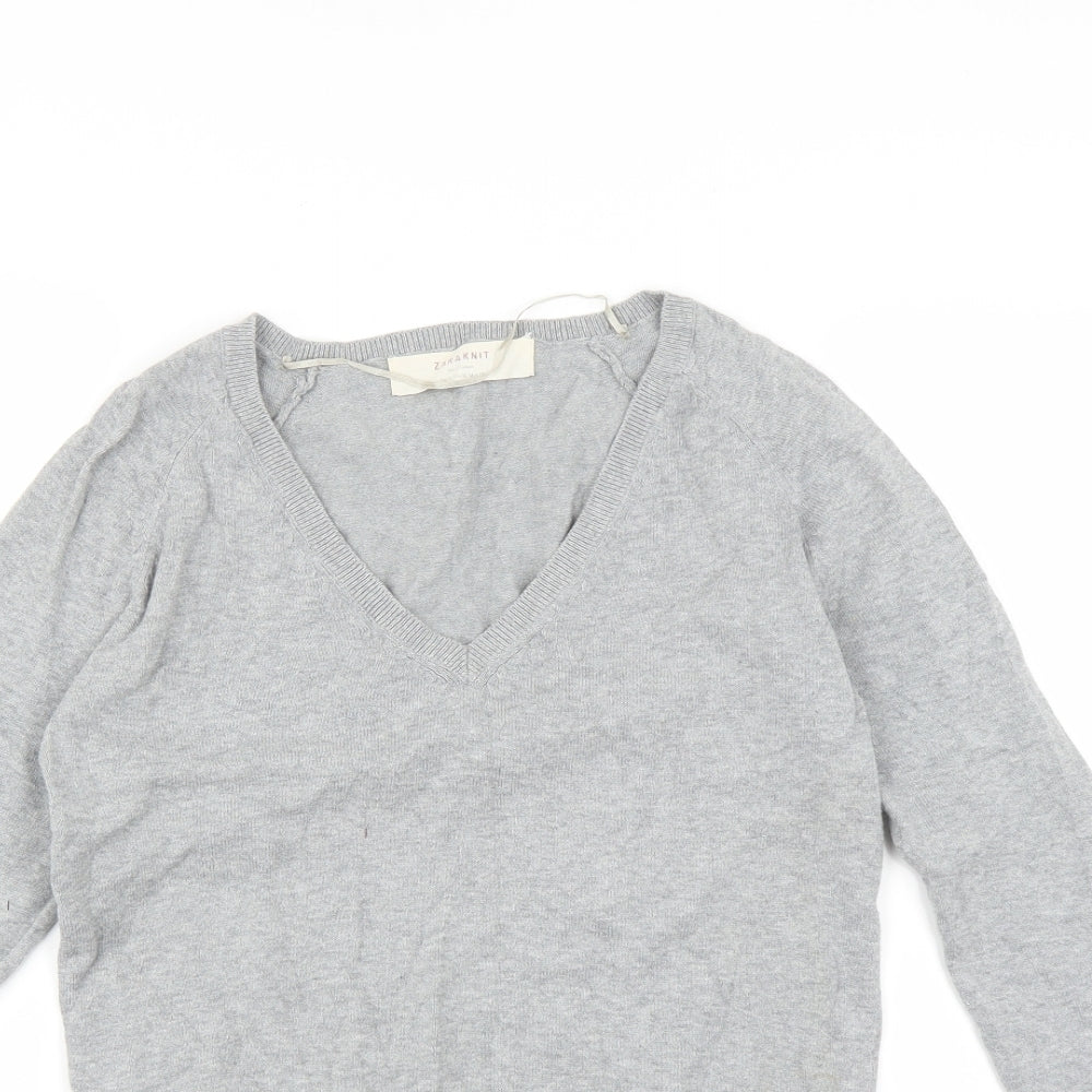 Zara Womens Grey   Pullover Jumper Size M