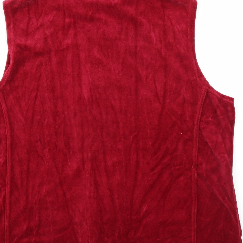 Tigi Womens Red   Full Zip Jumper Size 18