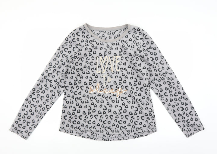 George Womens Grey Solid Fleece Top Pyjama Top Size 8 - Love to Sleep