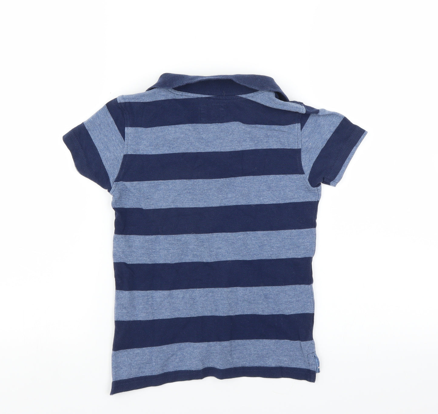H&M Boys Blue Striped  Basic Polo Size 4-5 Years