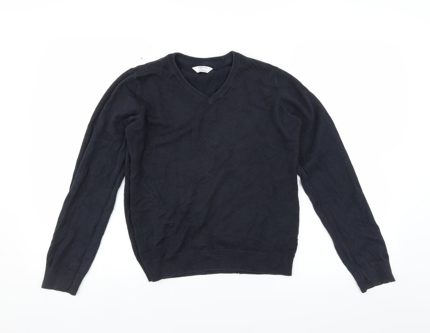 Marks and Spencer Boys Blue   Pullover Jumper Size 10-11 Years  - School