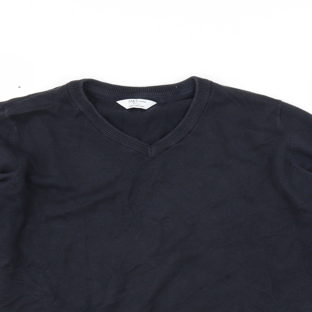 Marks and Spencer Boys Blue   Pullover Jumper Size 10-11 Years  - School