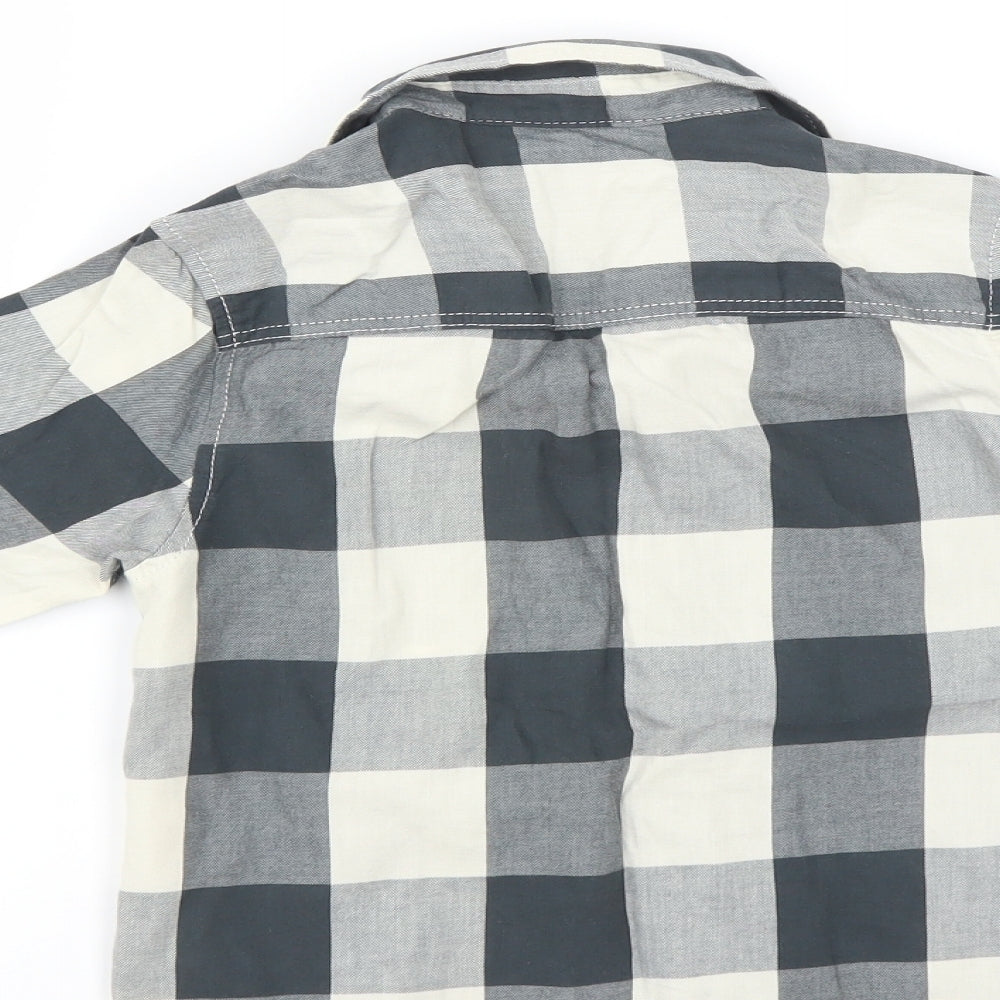 NEXT Boys Grey Check  Basic Button-Up Size 5-6 Years