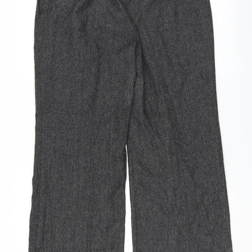 Marks and Spencer Womens Grey Herringbone  Trousers  Size 16 L30 in