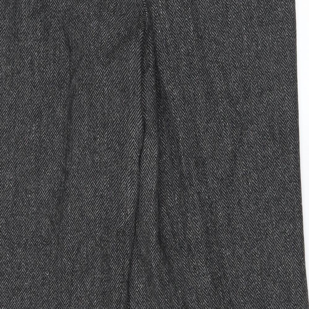 Marks and Spencer Womens Grey Herringbone  Trousers  Size 16 L30 in