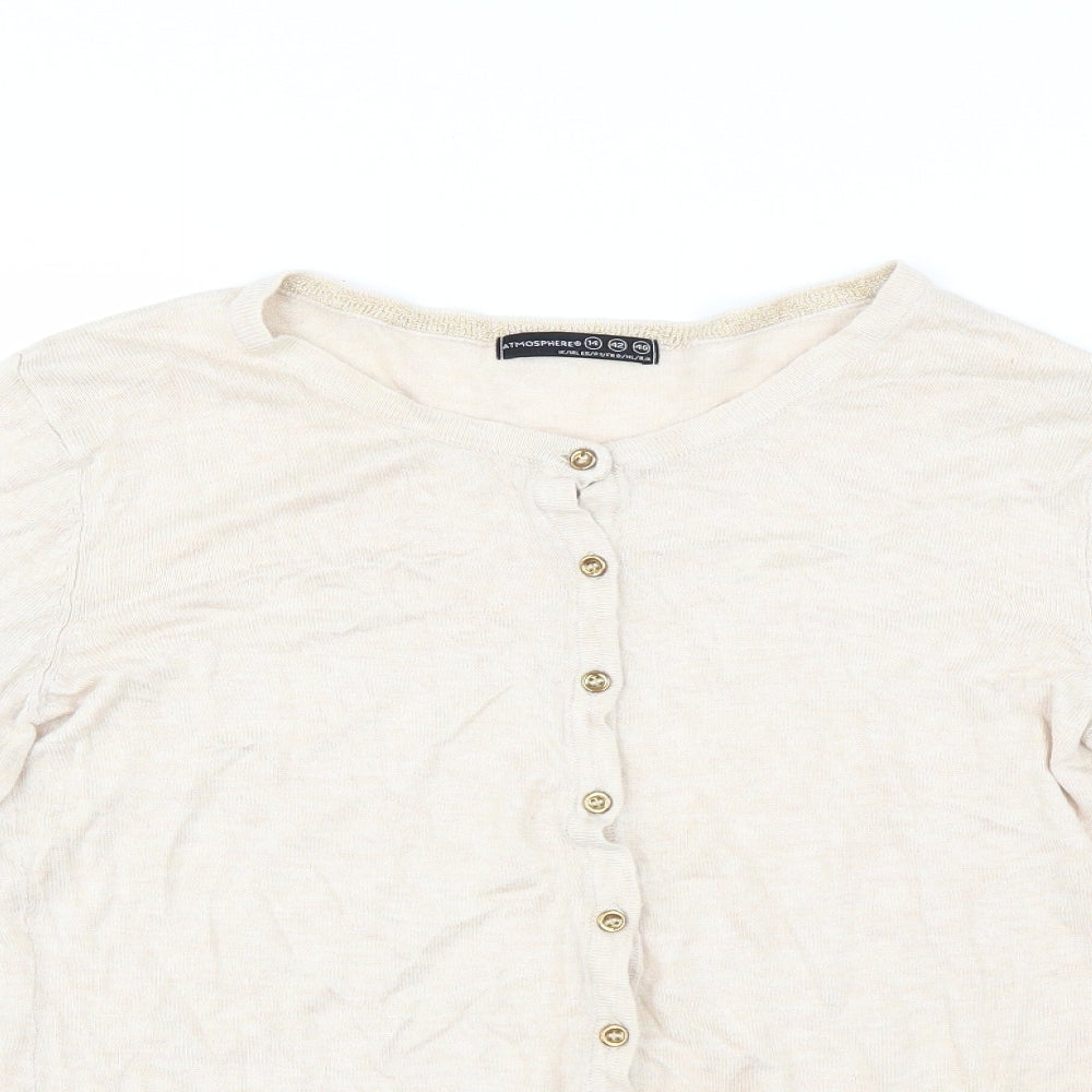 Primark Womens Beige   Cardigan Jumper Size 14