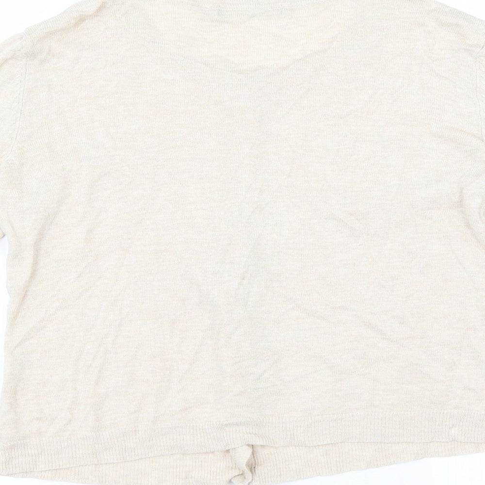 Primark Womens Beige   Cardigan Jumper Size 14