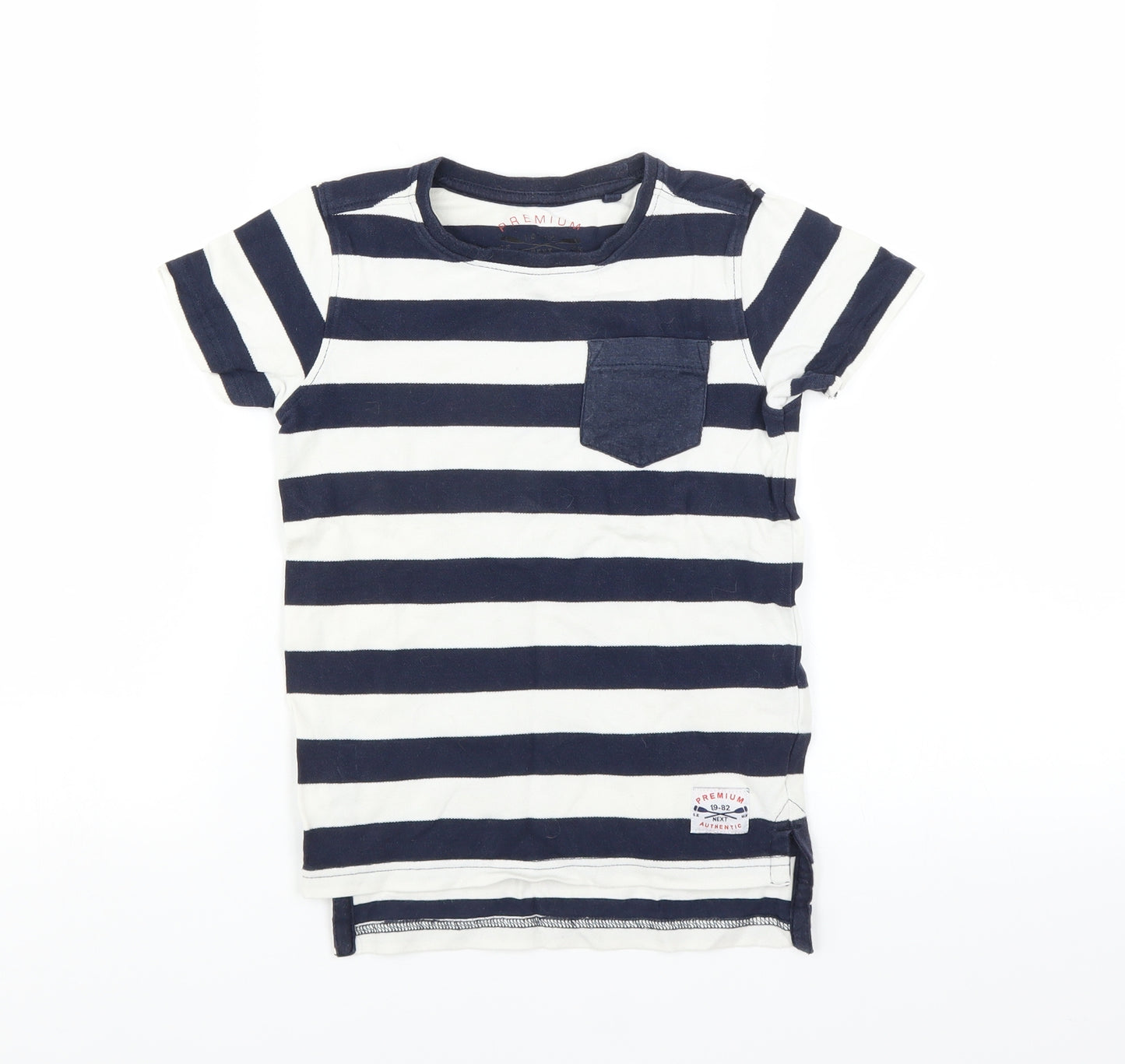 NEXT Boys Blue Striped  Basic T-Shirt Size 6 Years