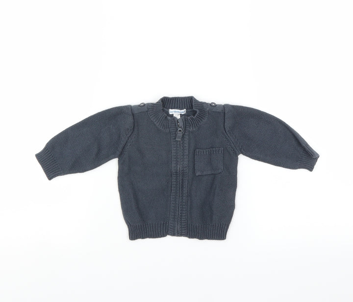 Vertbaudet Boys Blue Cardigan Jumper Size 6-9 Months