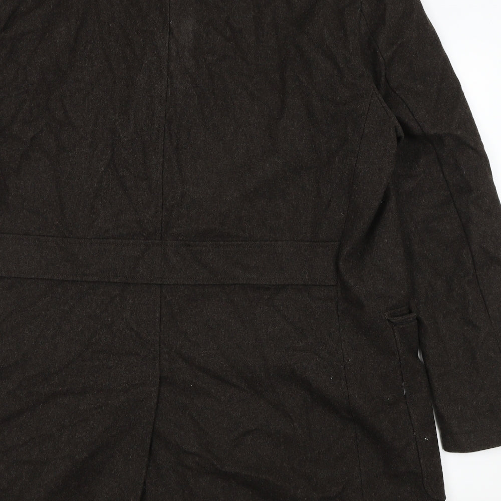 RJR.John Rocha Mens Brown   Overcoat Coat Size XL