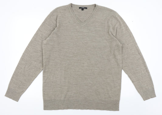 Front view of Asda George men’s beige jumper, size L
