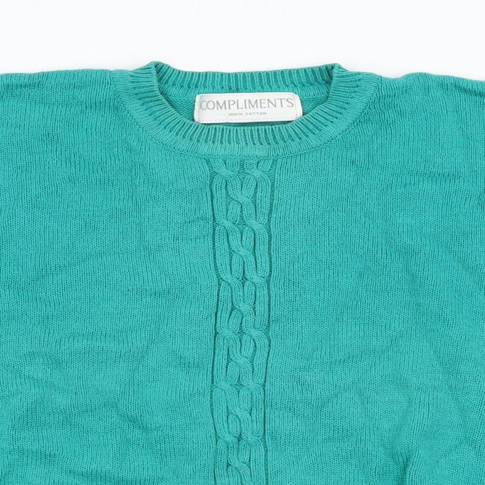 Compliments Womens Green   Pullover Jumper Size L