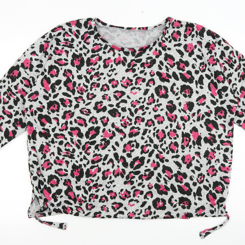 Preworn Womens Grey Animal Print  Pullover Jumper Size 18