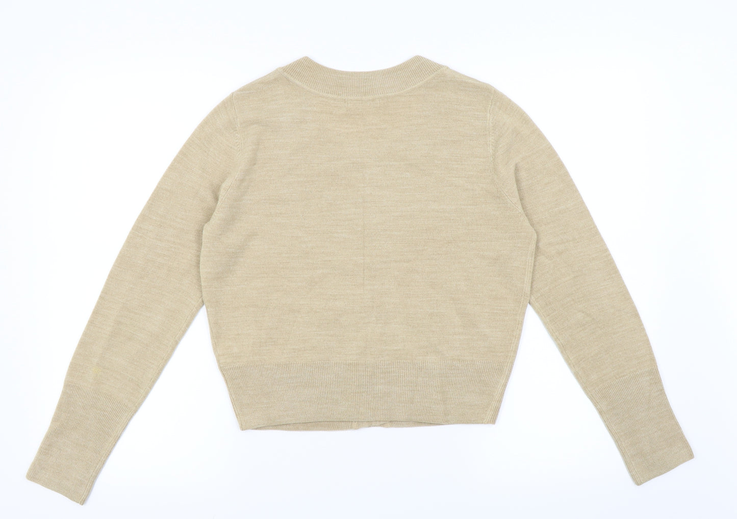 M&S Womens Beige   Cardigan Jumper Size 12