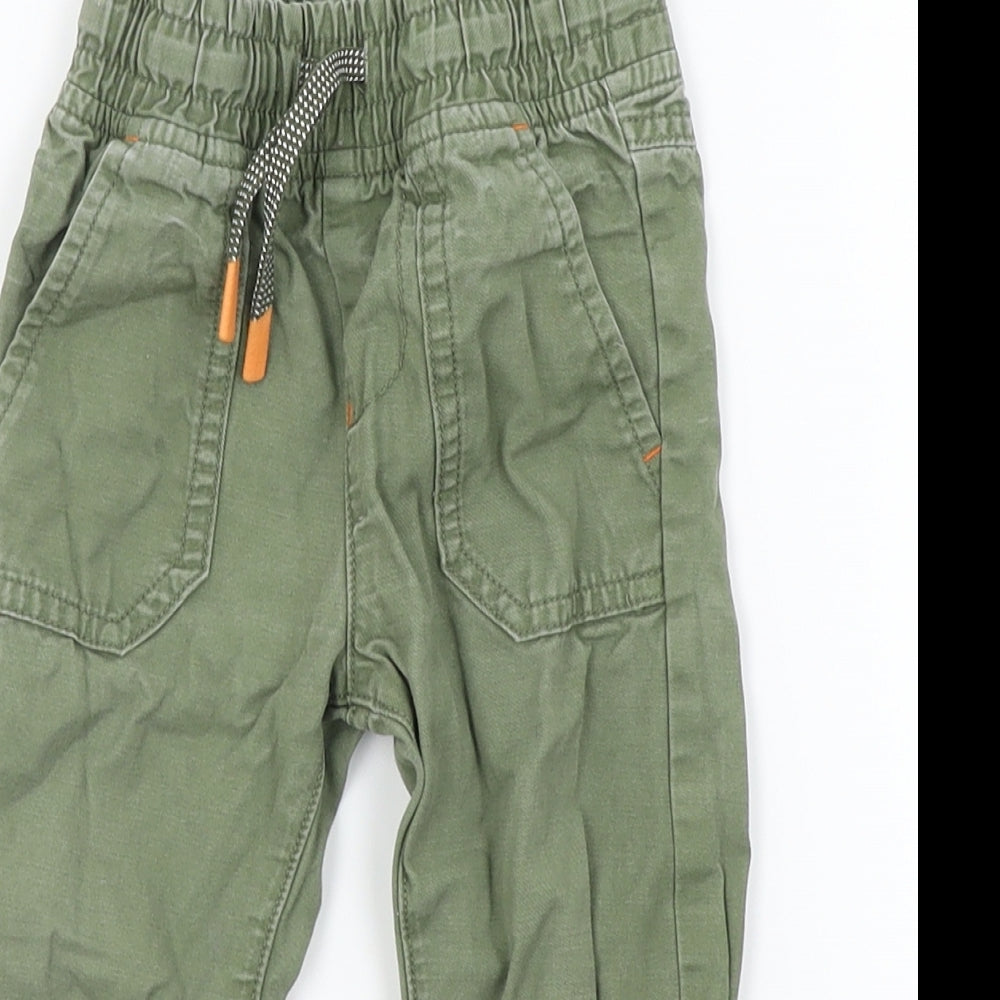 F&F Boys Gold   Cargo Trousers Size 12-18 Months