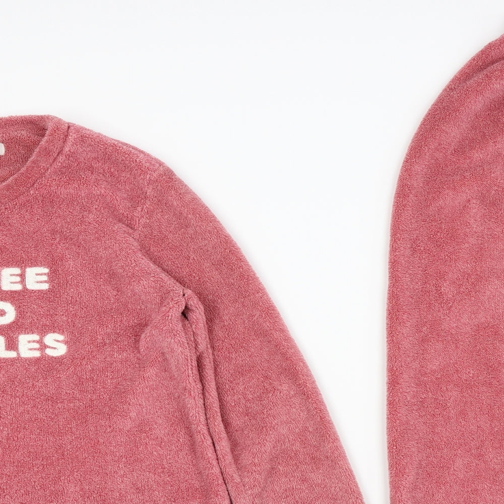 love lounge Womens Pink Solid  Babydoll Pyjama Set Size 12