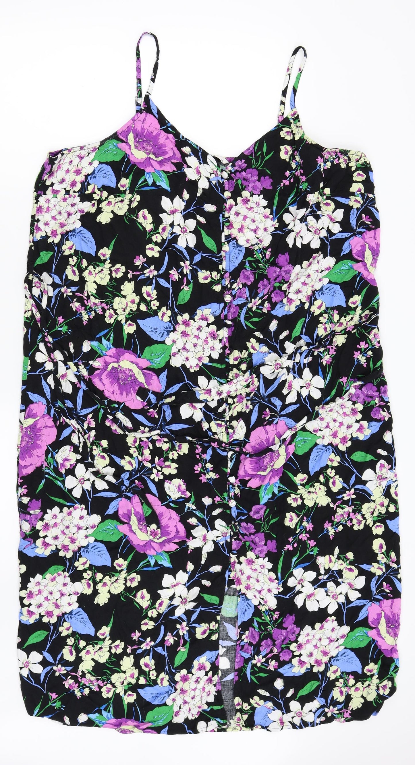 TU Womens Black Floral  Fit & Flare  Size 22