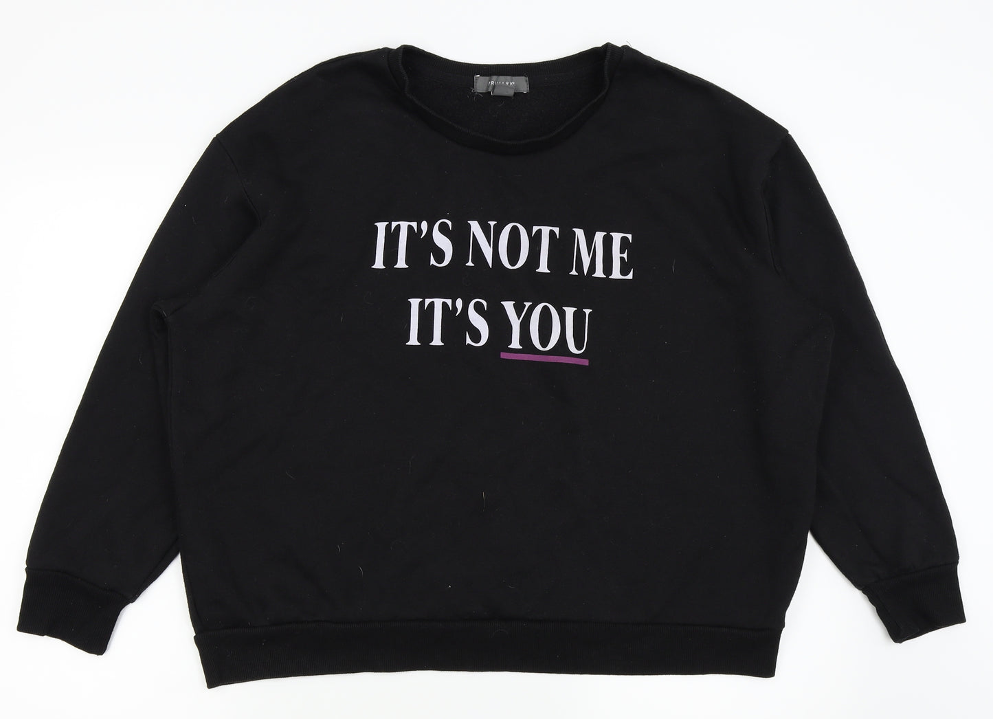 Primark Womens Black   Pullover Jumper Size 16