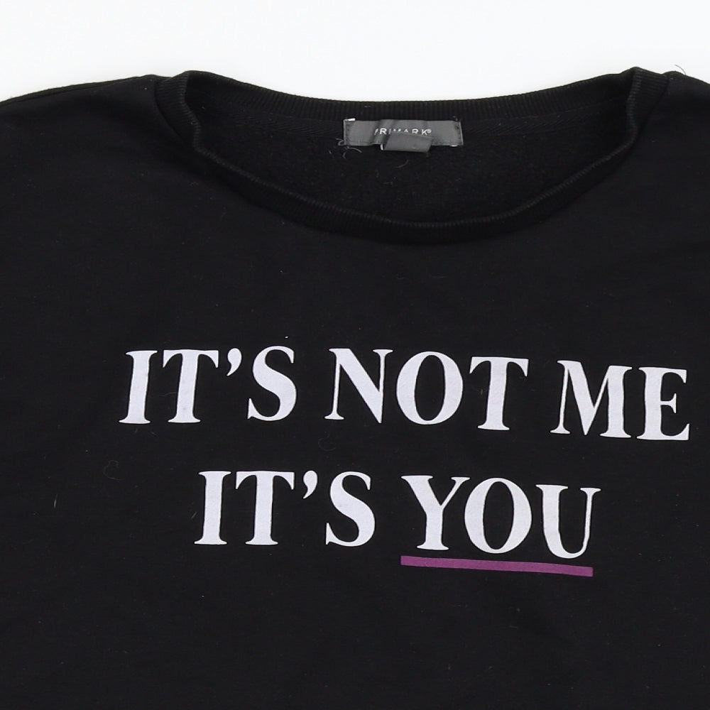 Primark Womens Black   Pullover Jumper Size 16