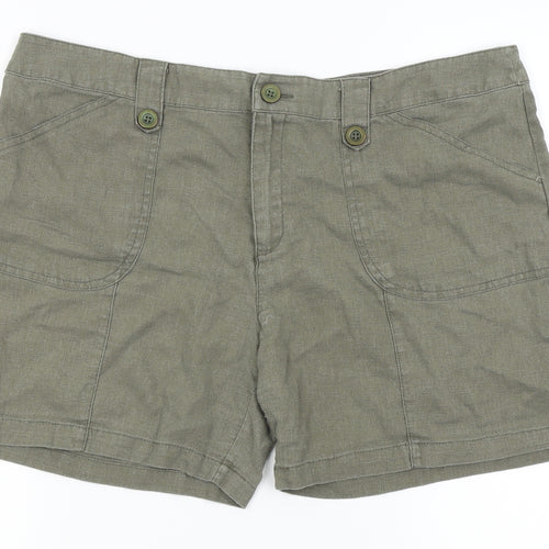 denim and co Womens Green   Chino Shorts Size 16