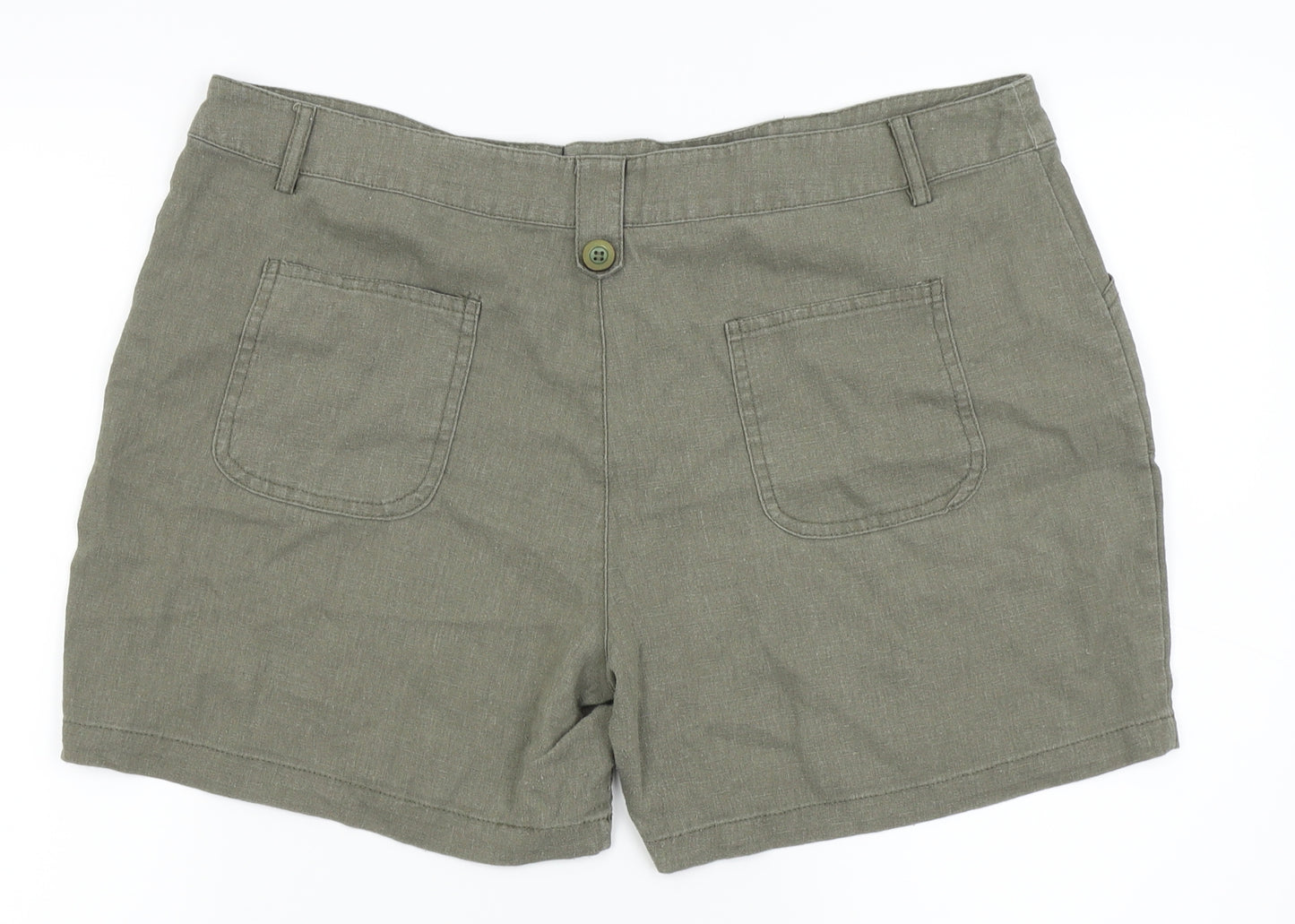 denim and co Womens Green   Chino Shorts Size 16