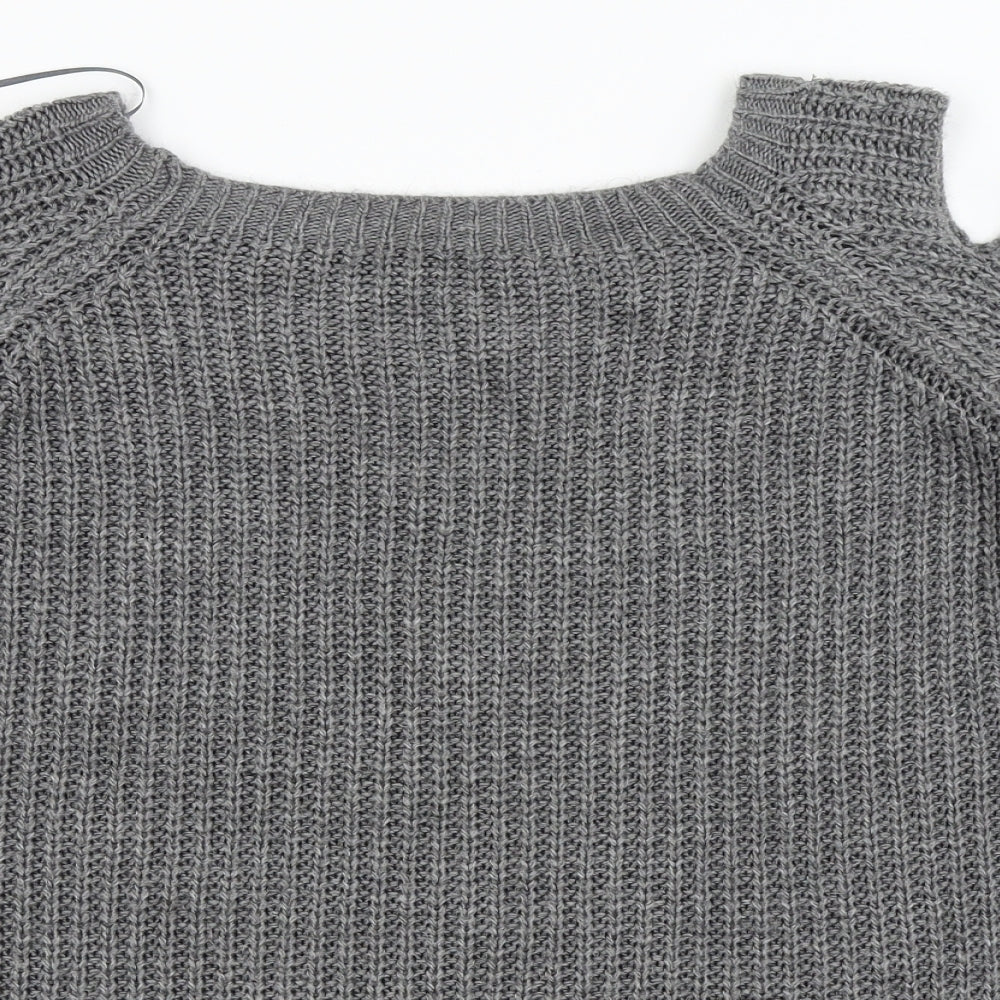 Quiz Womens Grey   Pullover Jumper Size L