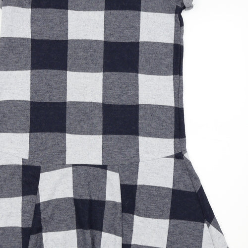 NEXT Womens Blue Check  Fit & Flare  Size 10