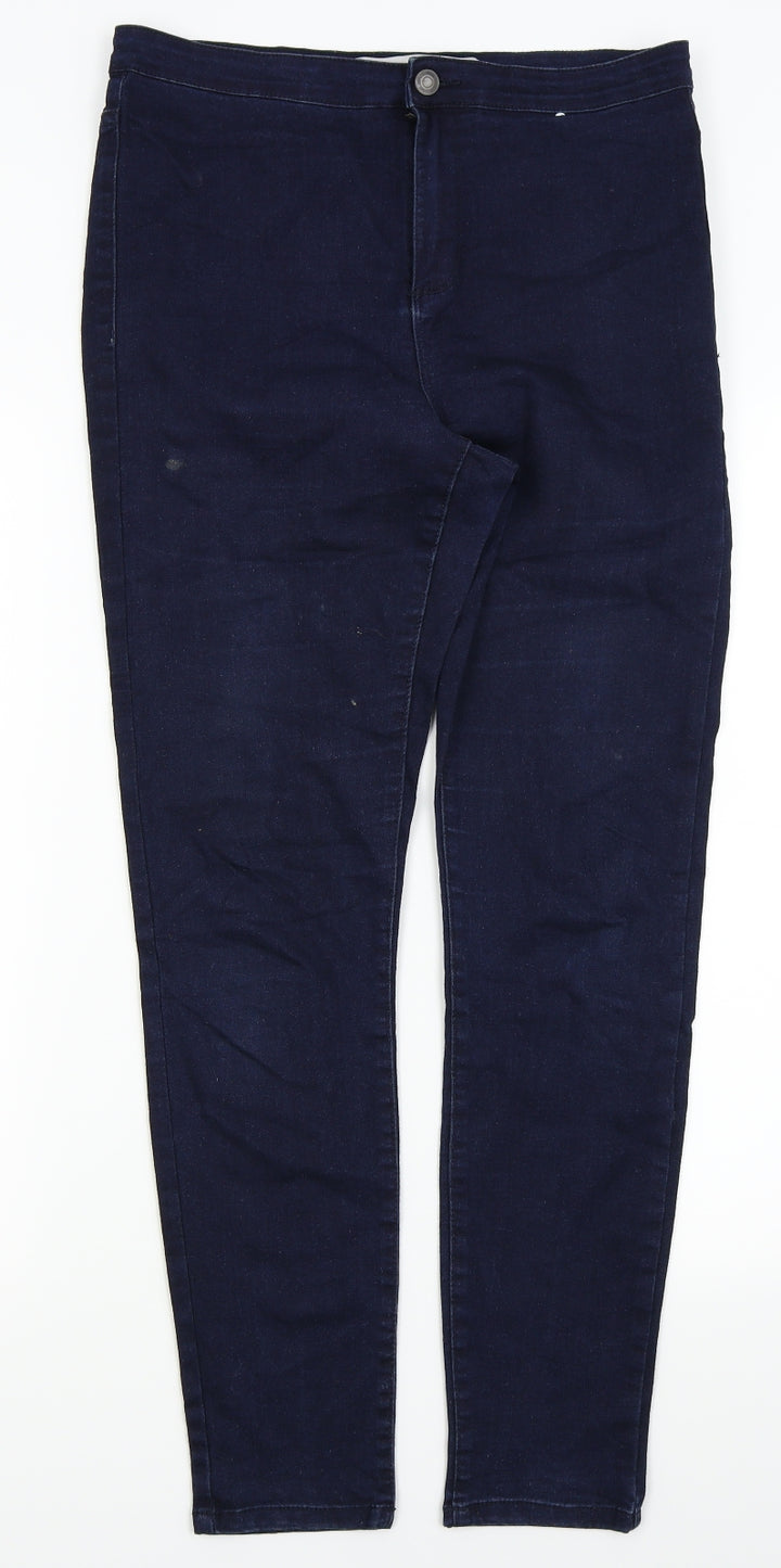 DENIM AND CO Womens Blue Skinny Jeans Size 14 L26.5 in