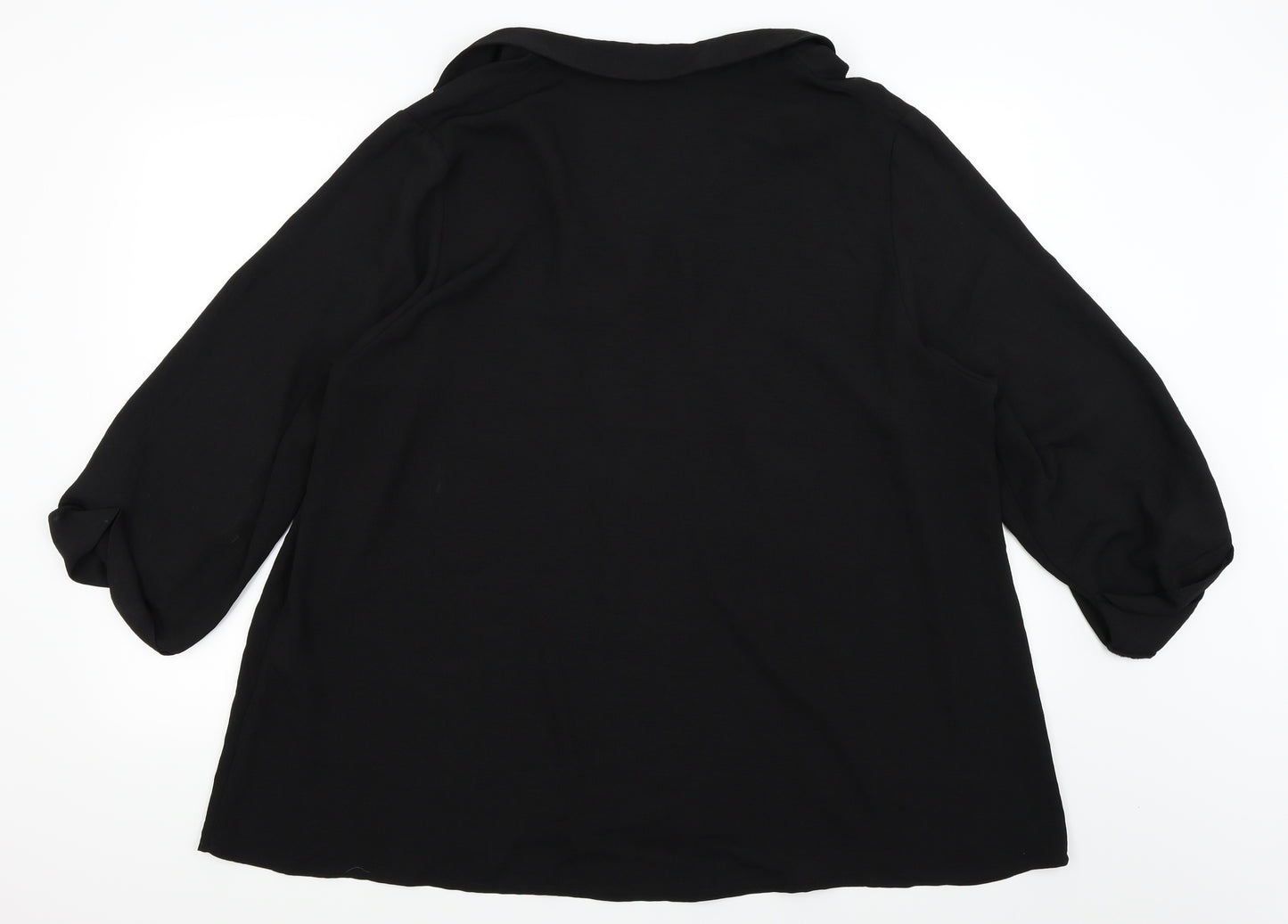 NEW LOOK CURVE Womens Black   Basic T-Shirt Size 24