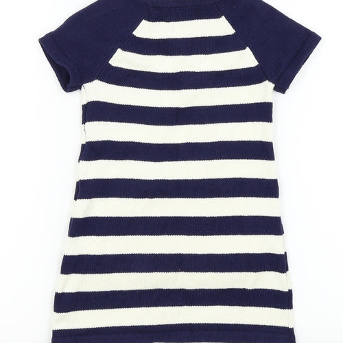 Miss Mona mouse Boys Blue Striped  Fit & Flare  Size 18-24 Months