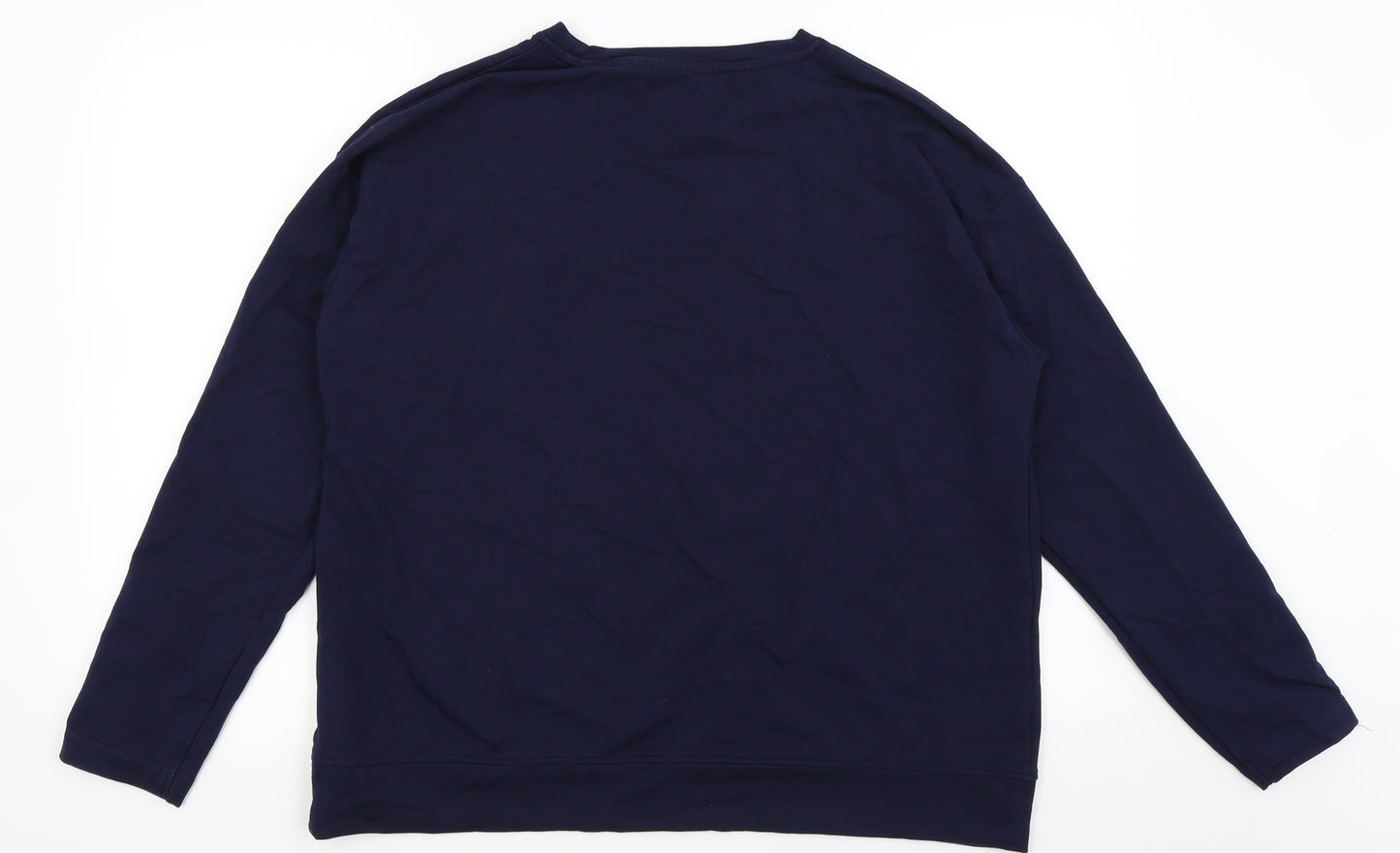 M&S Womens Blue Houndstooth  Pullover Jumper Size 14