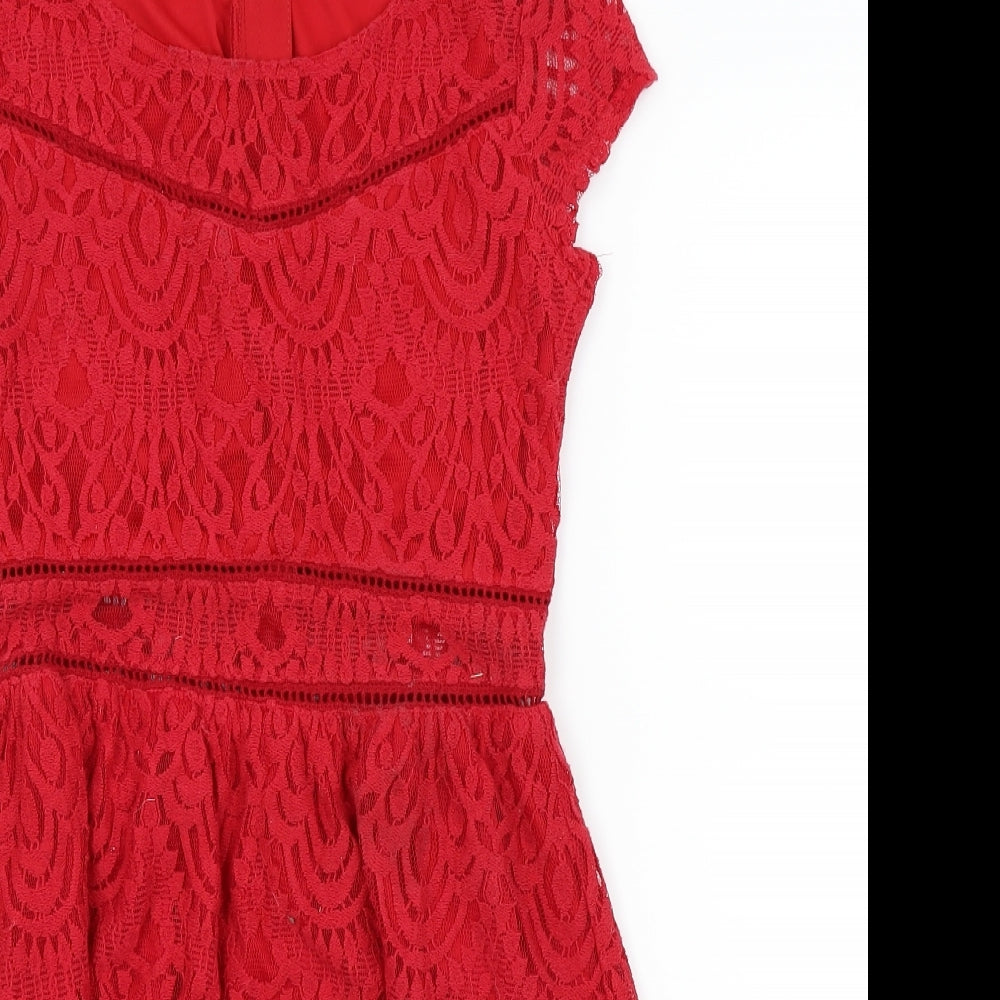 Divided by H&M Womens Red   Fit & Flare  Size 12