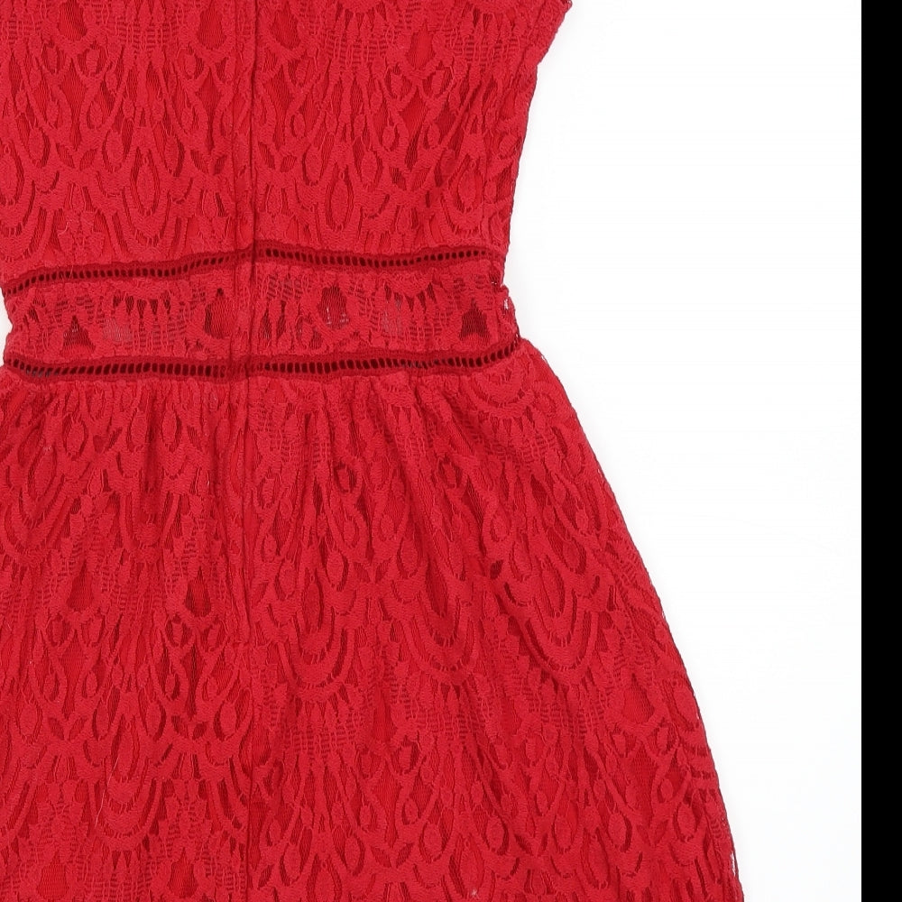 Divided by H&M Womens Red   Fit & Flare  Size 12