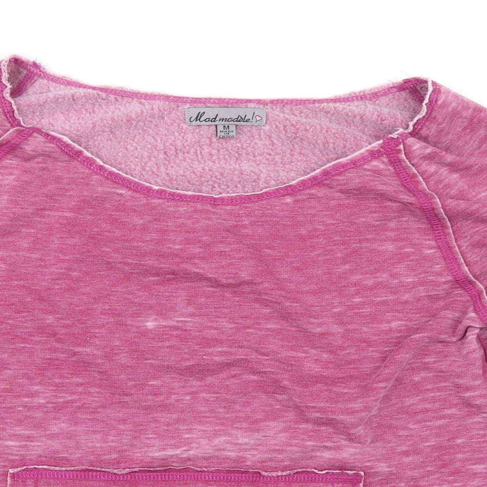 MAD MODELE Womens Pink   Pullover Sweatshirt Size M
