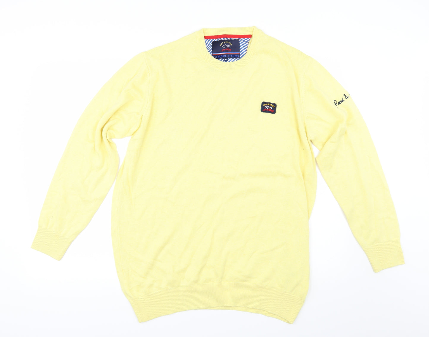 Paul & Shark Mens Yellow   Pullover Jumper Size XL