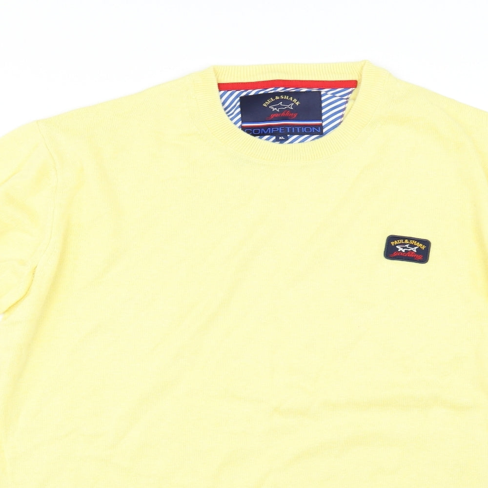 Paul & Shark Mens Yellow   Pullover Jumper Size XL