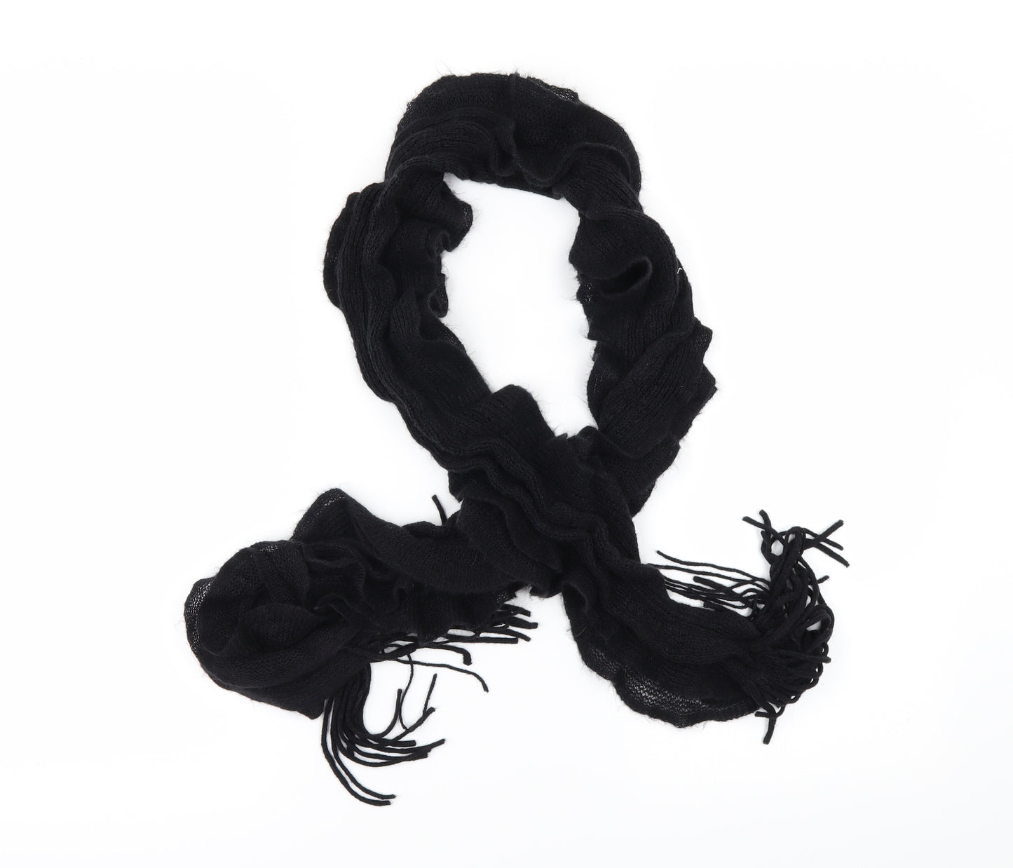 Preworn Womens Black    Scarf