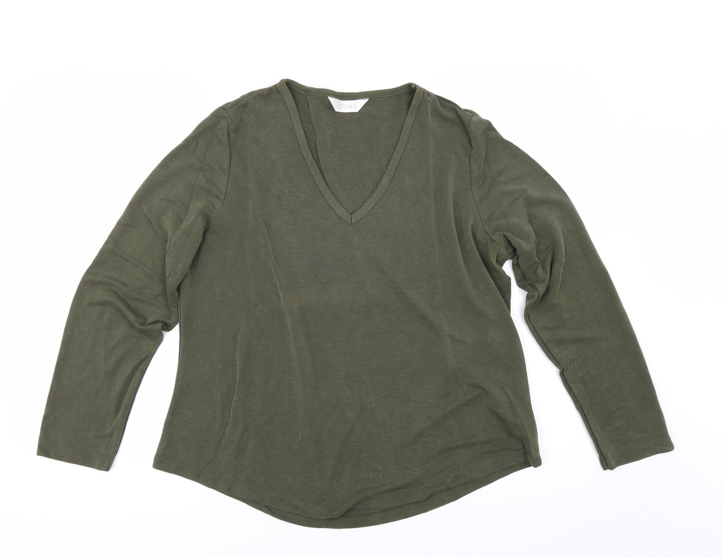 items Womens Green   Basic T-Shirt Size 16