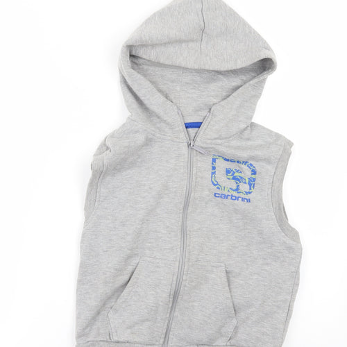 Carbrinii Boys Grey   Full Zip Hoodie Size 6-7 Years