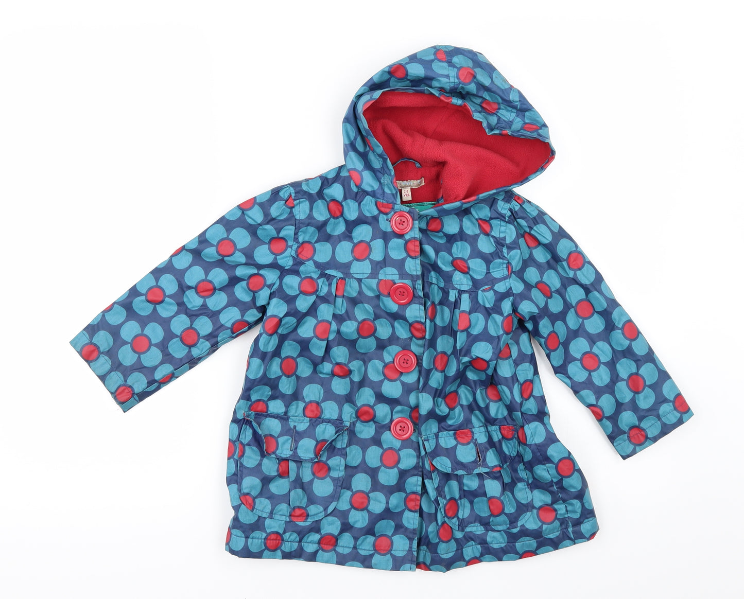 Marks and Spencer Girls Blue Floral  Jacket  Size 2-3 Years
