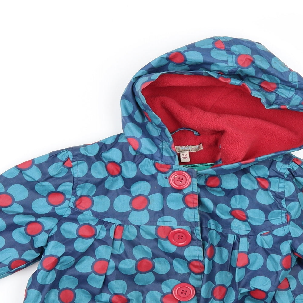 Marks and Spencer Girls Blue Floral  Jacket  Size 2-3 Years