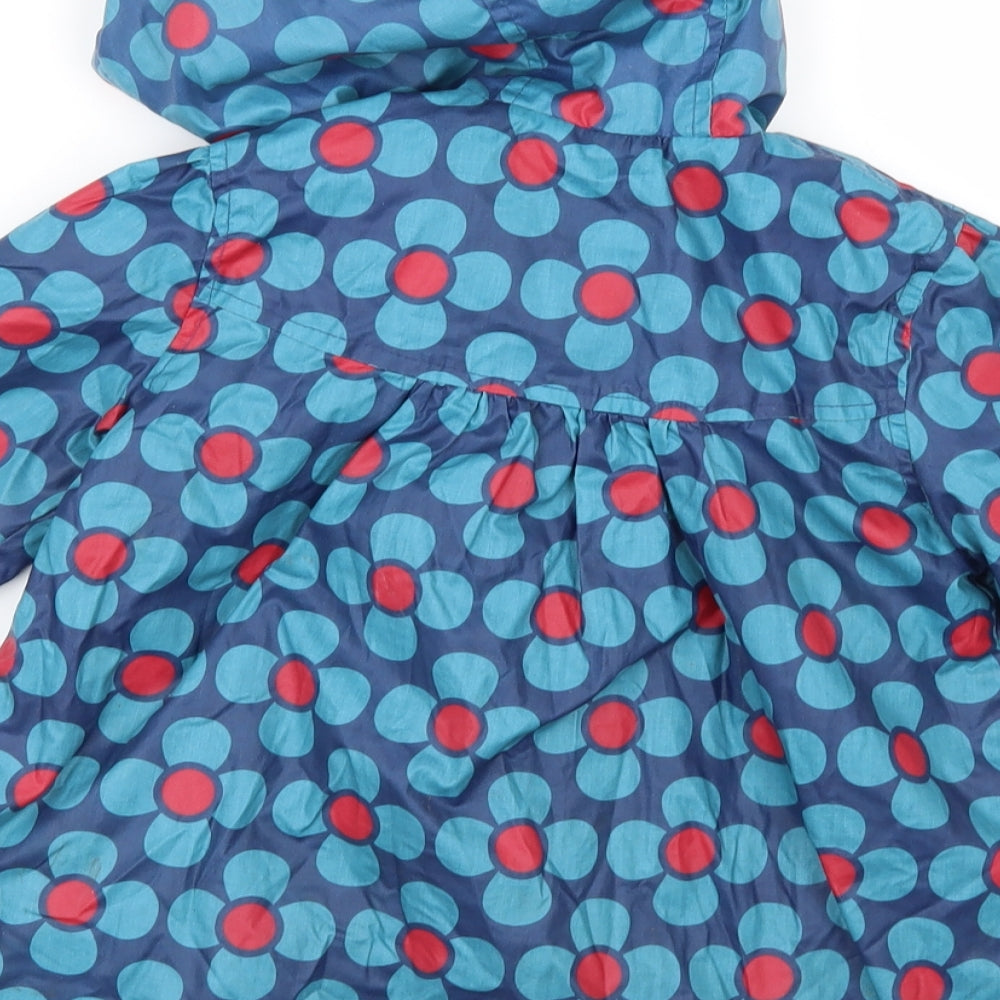 Marks and Spencer Girls Blue Floral  Jacket  Size 2-3 Years